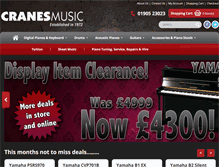 Tablet Screenshot of cranesmusic.com